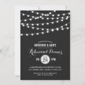 夏の文字列ライトリハーサルディナー招待状 招待状 (正面)