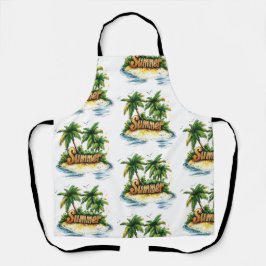 夏の文字 – トロピカルサマーアイランド エプロン