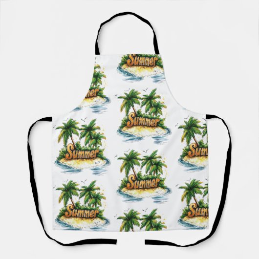 夏の文字 – トロピカルサマーアイランド エプロン (正面)