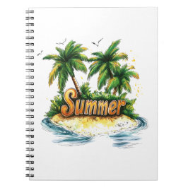夏の文字 – トロピカルサマーアイランド ノートブック