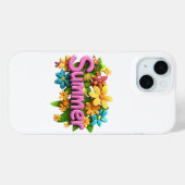 夏の文字(花) Case-Mate iPhoneケース (裏面 (横))
