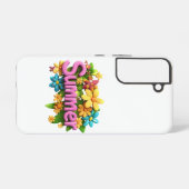 夏の文字（花） SAMSUNG GALAXYケース (裏面横)