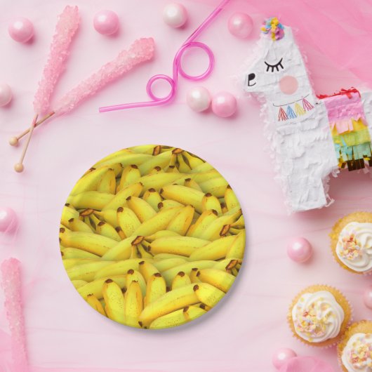 夏の新鮮なバナナの果物の写真 ペーパープレート (パーティー)