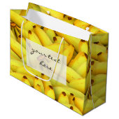 夏の新鮮なバナナの果物写真 ラージペーパーバッグ (正面アングル)
