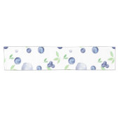 夏の新鮮な水彩ブルーベリー ショートテーブルランナー (横)