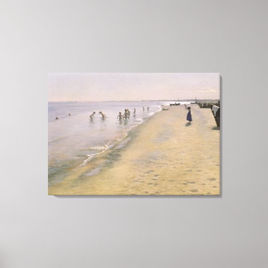 夏の日で南ビーチのSkagen, 1884 キャンバスプリント (正面)