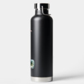 夏の日と夜のためのピンクの牡丹 ウォーターボトル (左面)