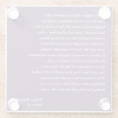 夏の日と比べようかソネット18 ガラスコースター (裏面)