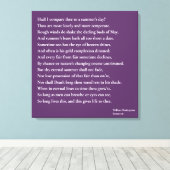 夏の日と比べようか？ sonnet 18 キャンバスプリント (インサイチュ (ウッドフロア))