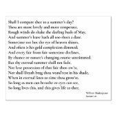 夏の日と比べようか？ sonnet 18 ラバースタンプ (インプリント)