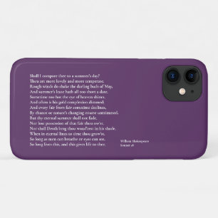 夏の日と比べようか? sonnet 18 iPhone 11 ケース