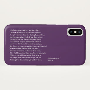 夏の日と比べようか? sonnet 18 iPhone x ケース