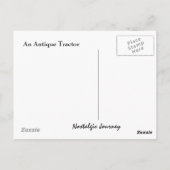 夏の日に～をアンティークトラクターにはがきで表示する ポストカード (裏面)