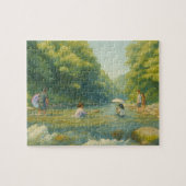 「夏の日のきらめき」——心をほどく、川辺のひととき。 ジグソーパズル (横)