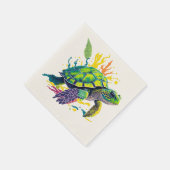 夏の日のウミガメ スタンダードカクテルナプキン (角)
