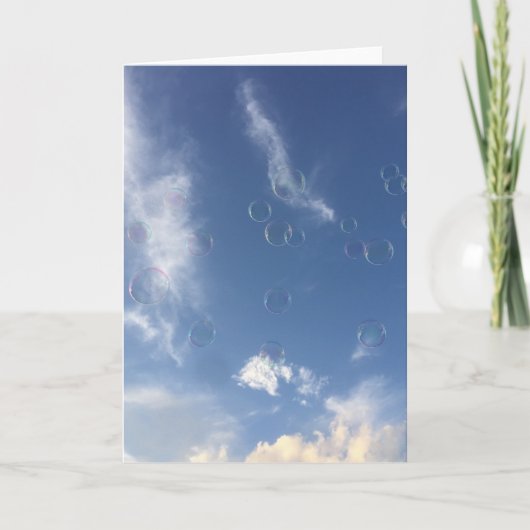 夏の日のカードのバブル空白の カード (正面)