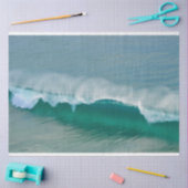 夏の日のビーチの青い波 薄葉紙 (クラフト)