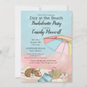 夏の日のビーチバチェロレッテ 招待状 (正面)
