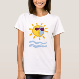 夏の日の出トップ Tシャツ