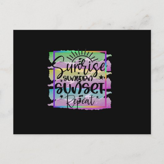 夏の日の出日焼け日没リピート ポストカード (正面)
