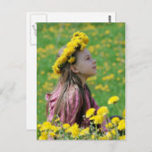 夏の日の少女。 ポストカード (正面/裏面)