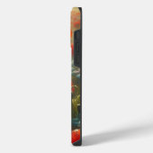 夏の日の美しい赤いポピー畑   iPhoneケース (左側面)