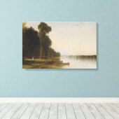 夏の日オンコネサス湖 キャンバスプリント (インサイチュ (ウッドフロア))