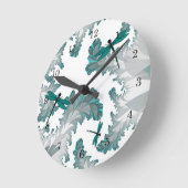 夏の日ドラゴンフライ時計 ラウンド壁時計 (傾斜)