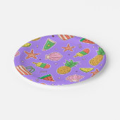 夏の日ビーチ紙プレート ペーパープレート (アングル)