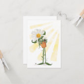 夏の日光に微笑しているデイジー カード (正面/裏面インサイチュ)