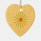 夏の日曜日の暖かく黄色い色 セラミックオーナメント (右)