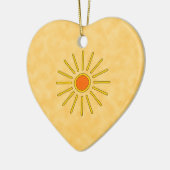 夏の日曜日の暖かく黄色い色 セラミックオーナメント (左)