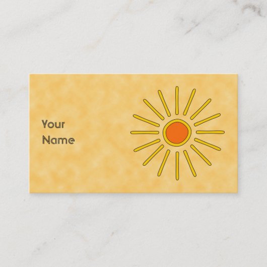 夏の日曜日の暖かく黄色い色 名刺 (正面)