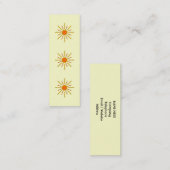 夏の日曜日の黄色およびオレンジ スキニー名刺 (正面/裏面)