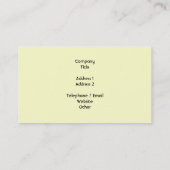 夏の日曜日明るく黄色いSmilingの表面 名刺 (裏面)