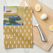 夏の日本の季節アート キッチンタオル (四つ折り)