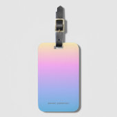 夏の日没のグラデーションと名前 ラゲッジタグ (正面縦)