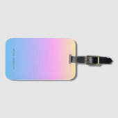 夏の日没のグラデーションと名前 ラゲッジタグ (正面横)