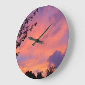 夏の日没の壁時計 ラージ壁時計 (傾斜)