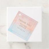 夏の日没の水の色ありがとうメッセージカード フェイバータグ (インサイチュ)