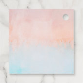 夏の日没の水の色ありがとうメッセージカード フェイバータグ (裏面)