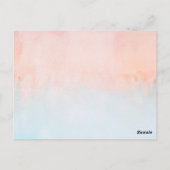 夏の日没の水の色ありがとう披露宴カード ポストカード (裏面)