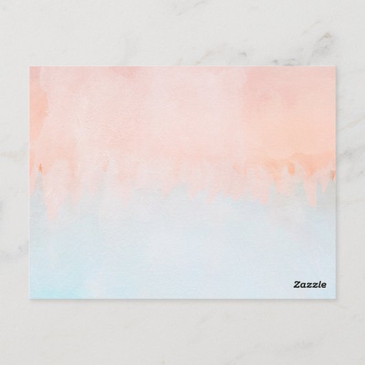 夏の日没の水の色ありがとう披露宴カード ポストカード (裏面)