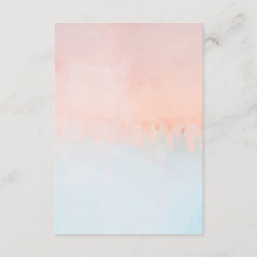 夏の日没の水の色のスケジュールイベントカード エンクロージャーカード (裏面)