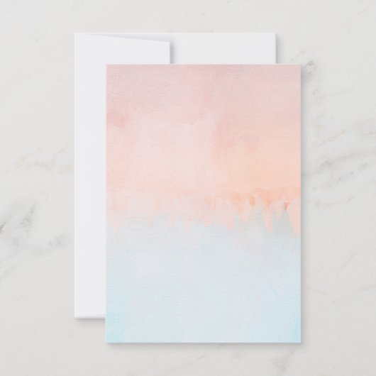 夏の日没の水の色の歌のリクエストRSVPカード 出欠カード (裏面)