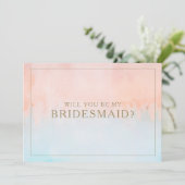 夏の日没の水の色の花嫁の提案カード 招待状 (スタンド正面)