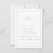 夏の日没の水の色メニュー選択RSVPカード 出欠カード (正面)