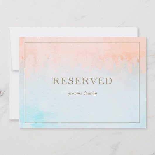 夏の日没の水彩指定標識 (裏面)