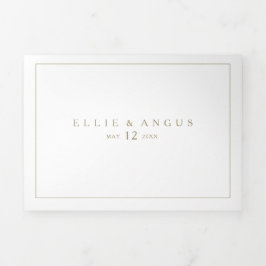 夏の日没の水色すべて1つの3倍 三つ折り招待状