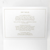 夏の日没の水色すべて1つの3倍 三つ折り招待状 (内部最初)